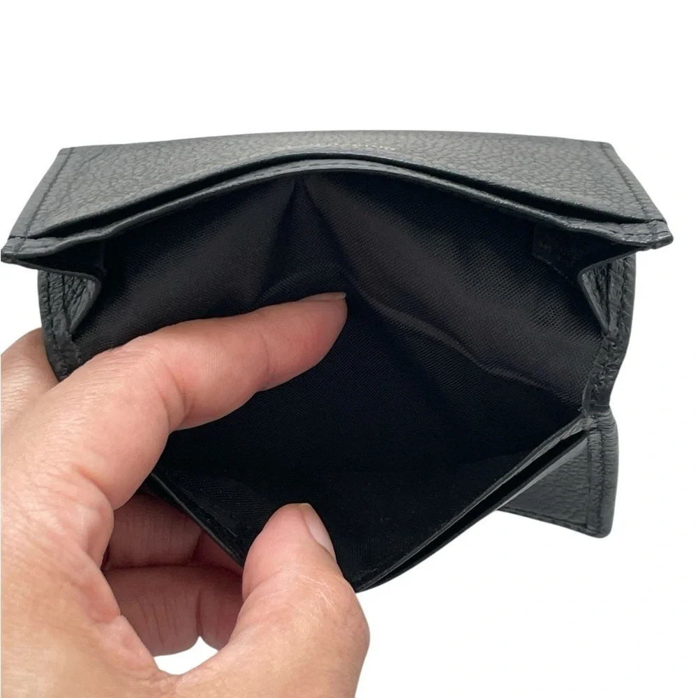 Golden Bear Black Leather Card Case
